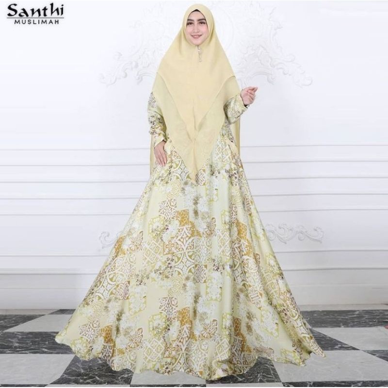 Santhi Muslimah Home dress plus masker Js collection Js boutique