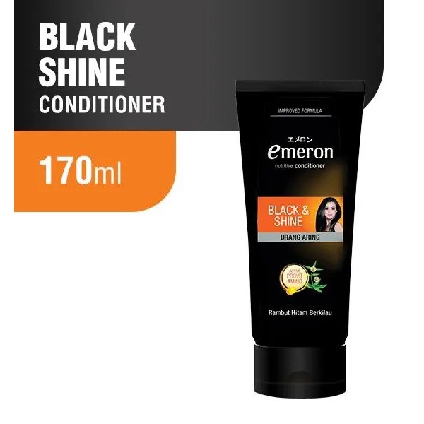 Emeron Conditioner Black &amp; Shine Kondisioner Rambut Hitam Berkilau