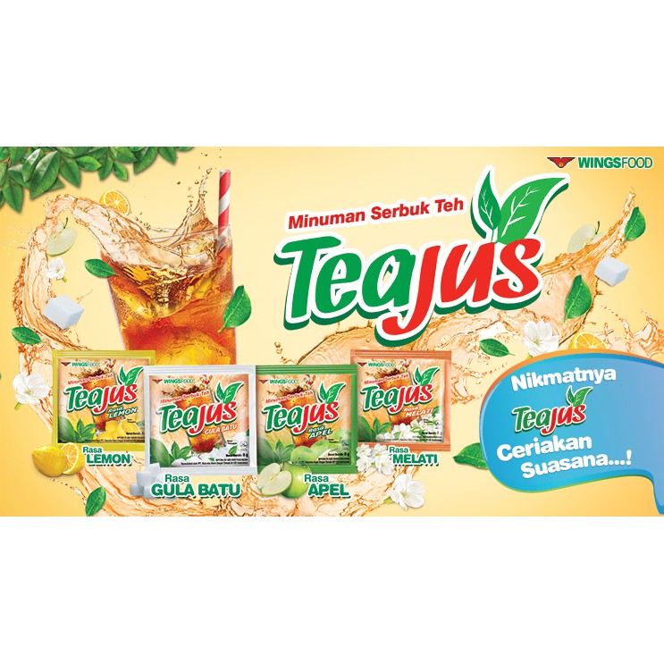 Teajus Sachet Rasa Gula Batu Lemon Apel Melati Isi 10 Sachet Tea Jus Minuman Teh Bubuk Shopee 5433