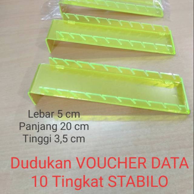 Dudukan voucher data 10 tingkat stabilo