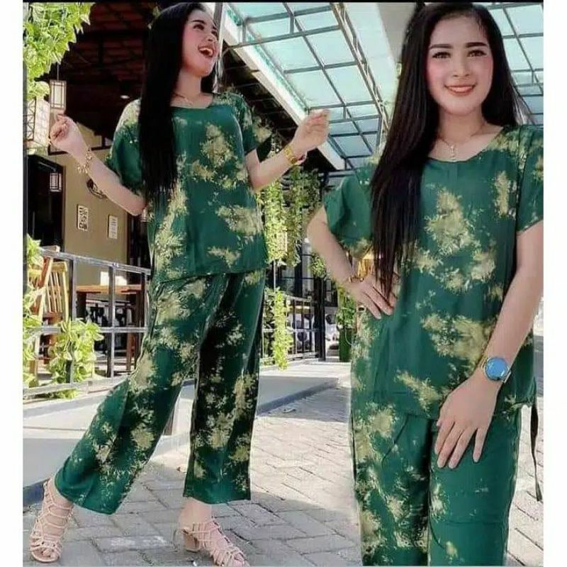 ONE SET TIE DYE LENGAN PENDEK