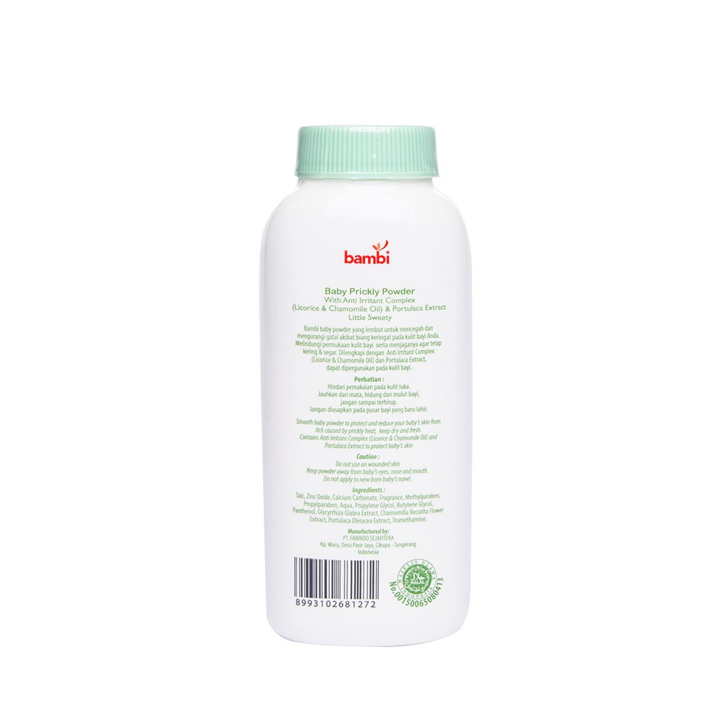 Bedak Bambi Baby Powder Prickly Heat 100gr