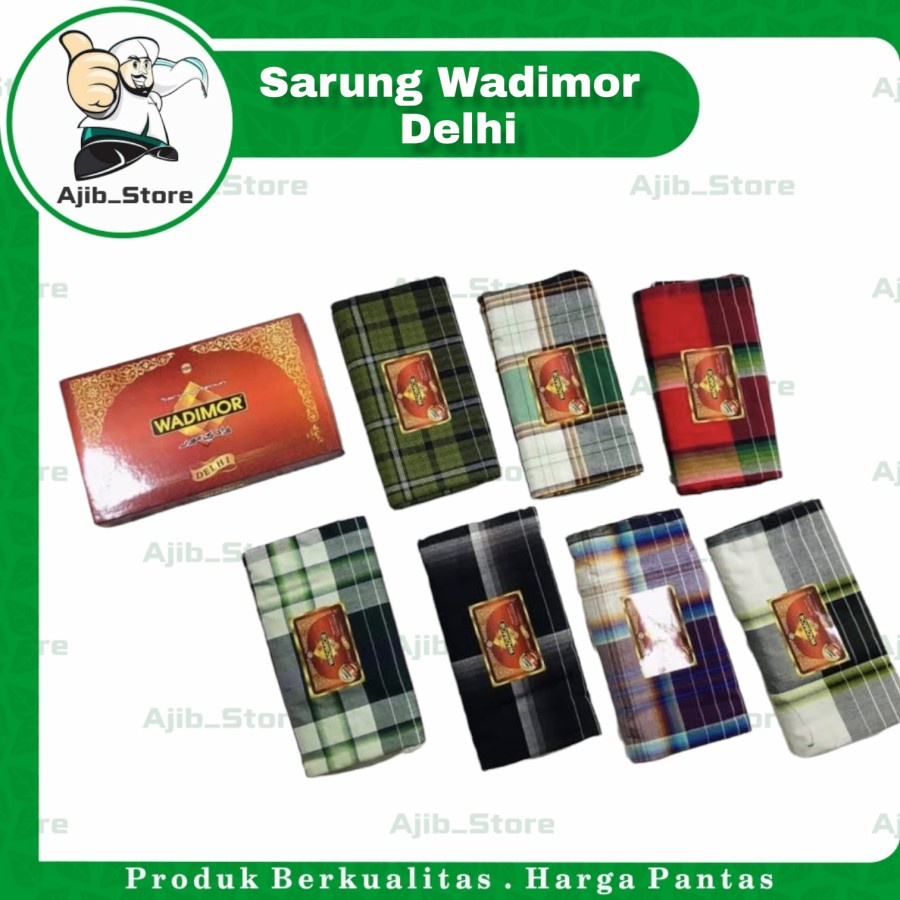 SARUNG WADIMOR MOTIF DELHI Dewasa Polos Bali Padang Horison Kembang