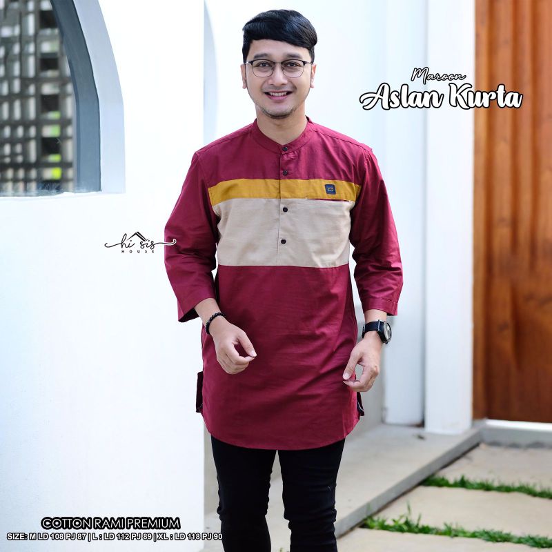 ASLAN KURTA / BAJU KOKO PRIA BY HI SIS HOUSE