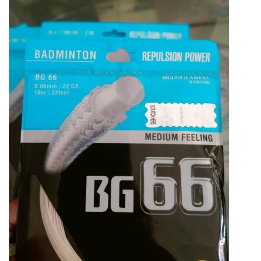 Sangat Nyaman.. SENAR RAKET BADMINTON YONEX BG 66 MEDIUM FELLING.