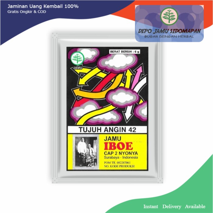 

Jamu IBOE - 1 Pack Tujuh Angin @ 10 Sachet