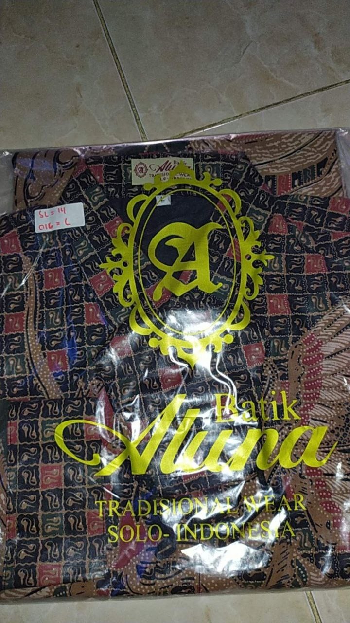 Kemeja Batik Pria Lengan Panjang Premium Slimfit Kantor Modern Batik Aluna Pcw 016