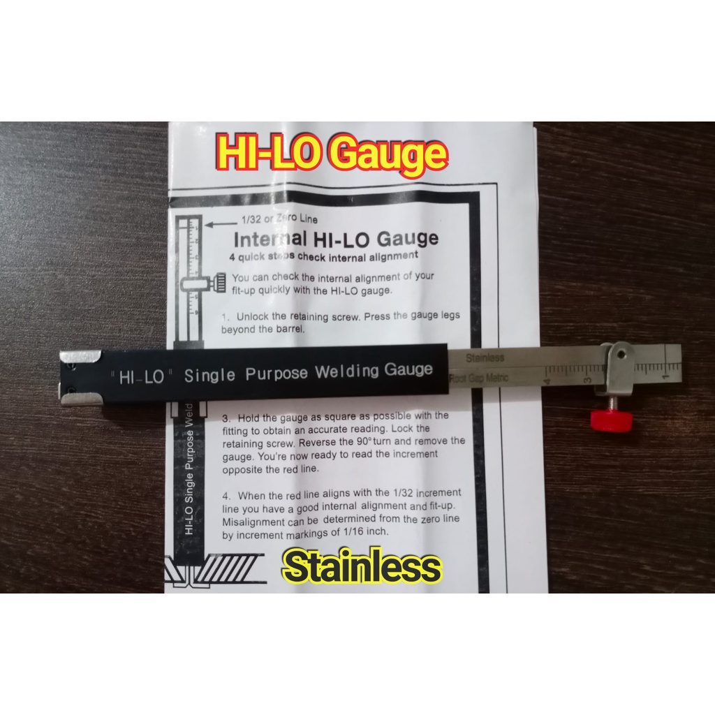 Welding Gauge Single Purpose Hi-Lo Gauge / Hilo Gauge stainless