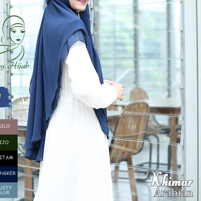 ❁ Jilbab Instan Kerudung Instan Arabian French Khimar / Hijab Instan bahan Cerutty ○