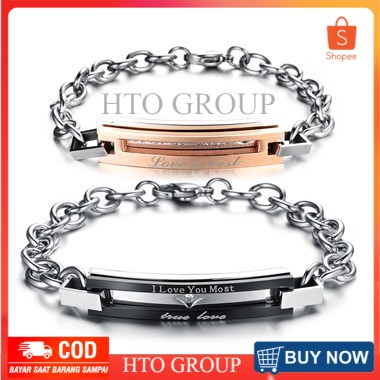 GELANG TANGAN COUPLE - I LOVE YOU
