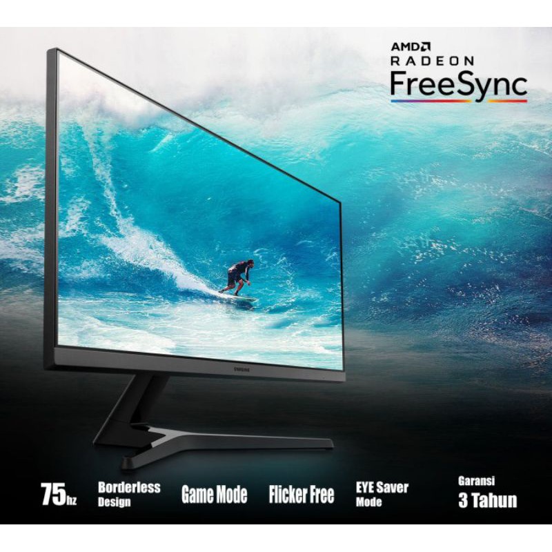 Monitor LED Samsung SR35 24 Inch Full HD 75Hz Full Bezeles Garansi 1 Tahun