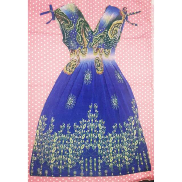 Dress Biru Merak