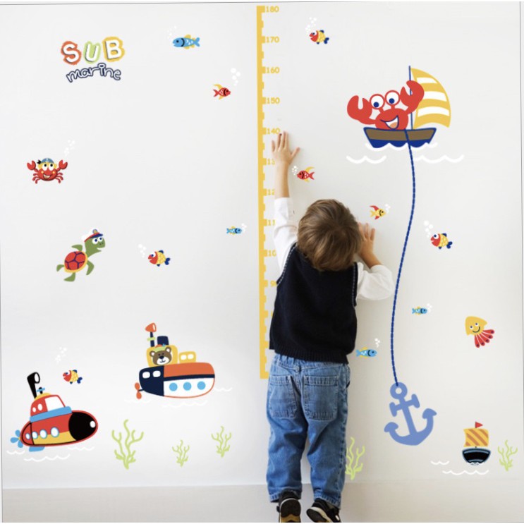 STICKER UKUR TINGGI BADAN WALL STICKER MURAH KIDDYSTORE