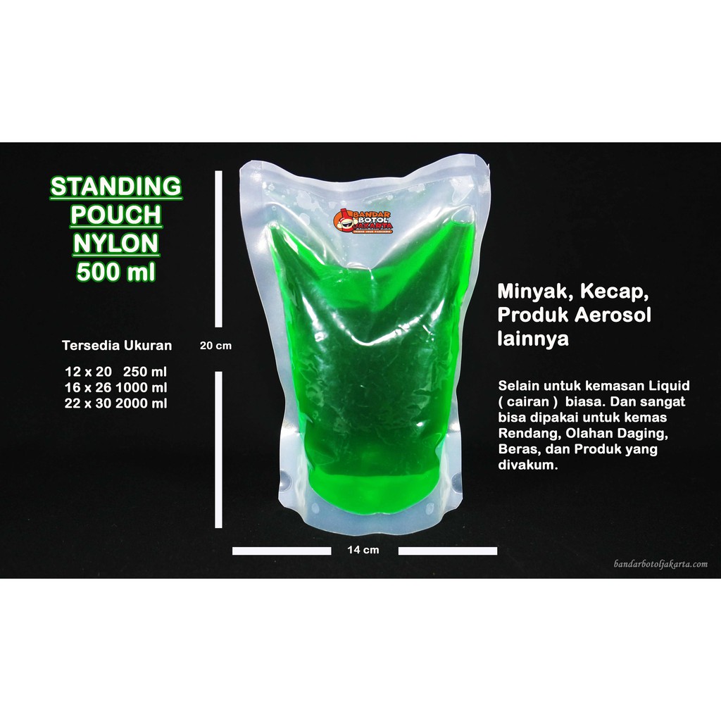 Standing Pouch Nylon 14x20 / 500 ml