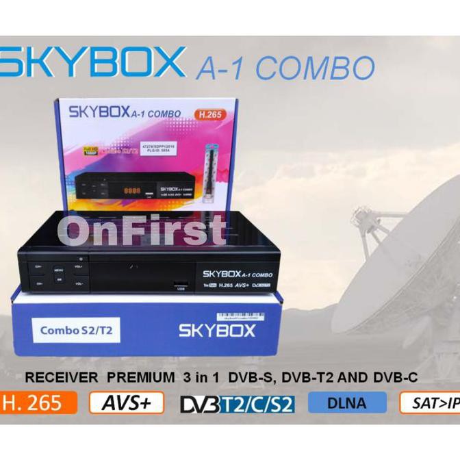 Ready&Siapkirim Receiver Parabola Dvbs2 + Dvbt2 Skybox A1 Combo Avs+ H265 Set Top Box