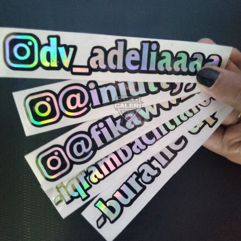 

SRIKER NAMA IG STYLE 5 COD STIKER NAMA STIKER I G WATEPROOF