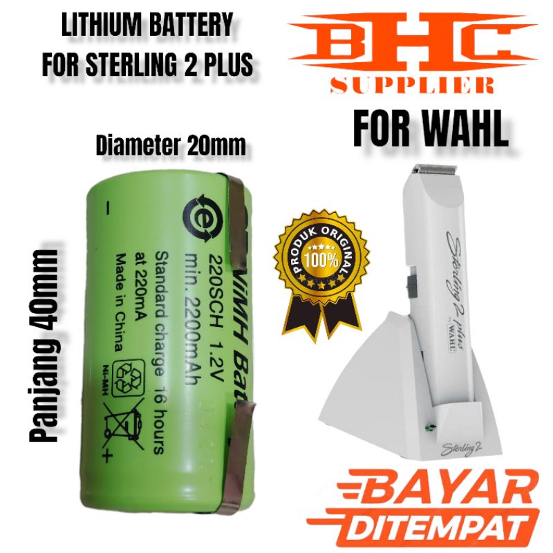 Baterai For Sterling 2 plush Original / Battery For Mesin Cukur Rambut Trimmer / Batrai / Batre