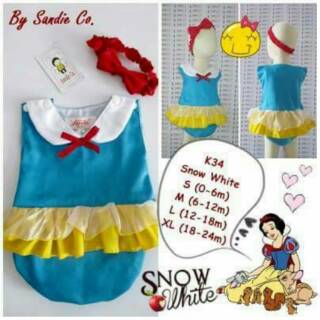 Jual Jumper Romper Baju Bayi Kostum Karakter Snow White Putri Salju ...