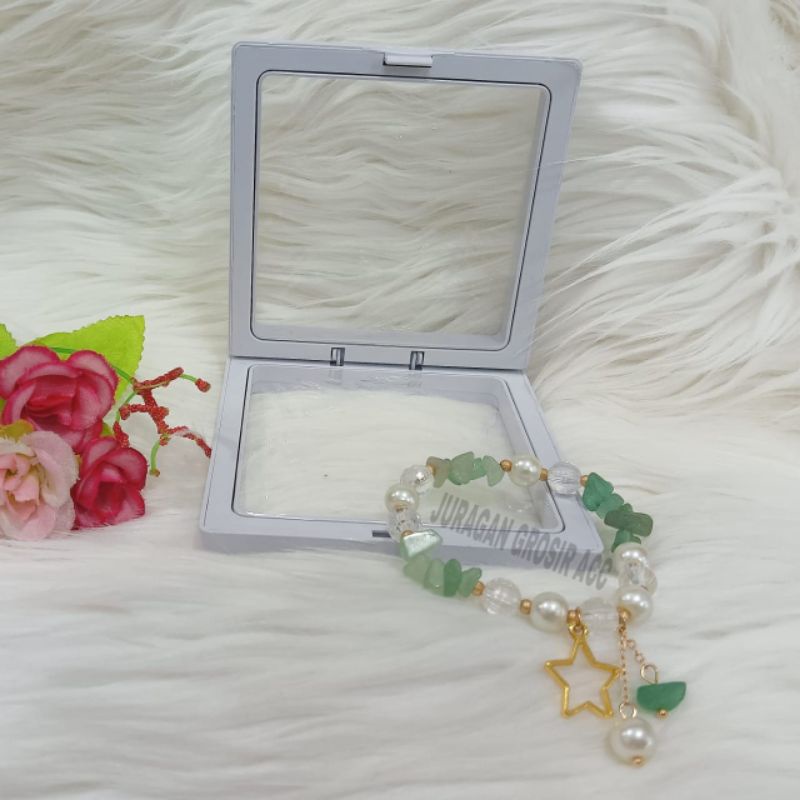 Gelang Desain asli Niche Buatan Tangan Kristal Mutiara Lucu Anti  Karat Anti Luntur