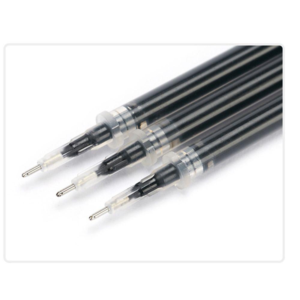 Populer 12Pcs/Set 0.5mm Pen Refill Tanda Tangan Kantor Biru Hitam Merah Gel Pen