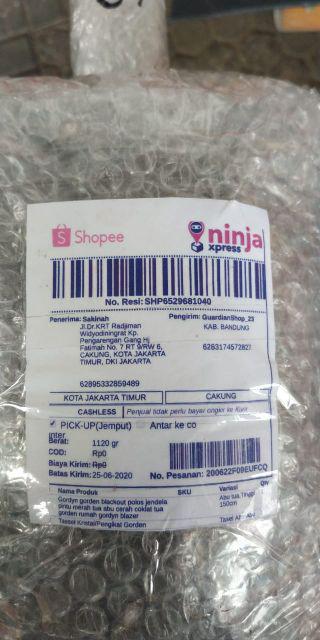 Gordyn Gorden Blackout Polos Jendela Pintu Merah Tua Abu Cerah Coklat Tua Gorden Rumah Gordyn Blazer