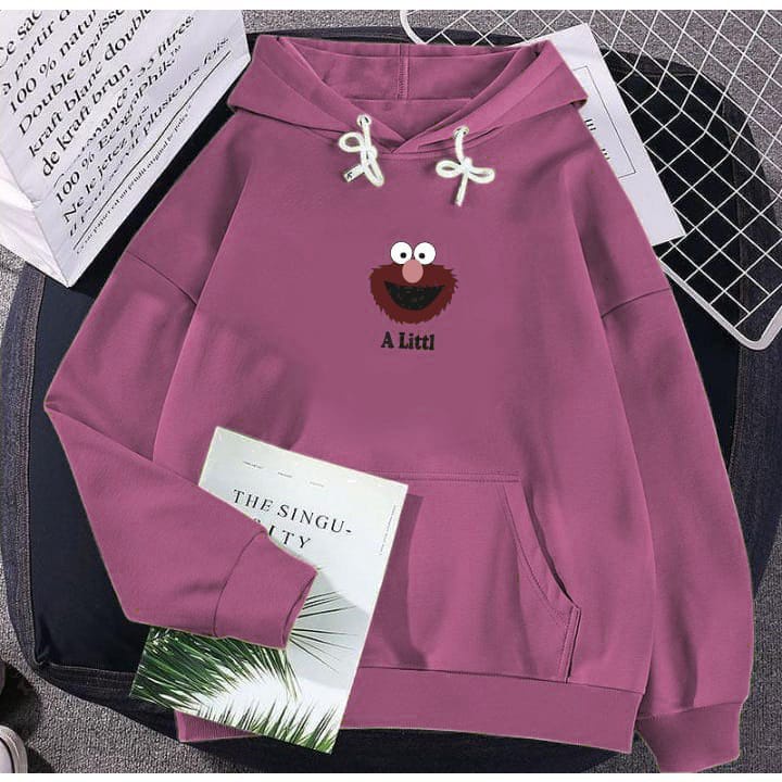 Zannah Hoodie Elmo Bahan Pleece- Hodie Elmo Pleece L XL XXL