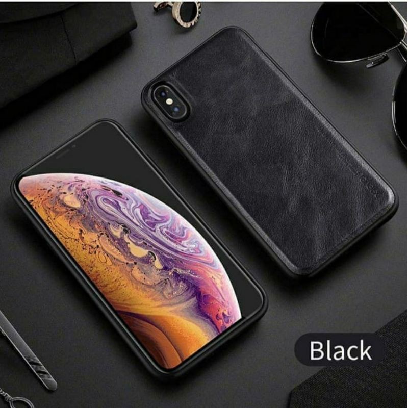 Case Leather Iphone X / XS / XR / XS MAX X-Level Premium Leather Original Case - Black