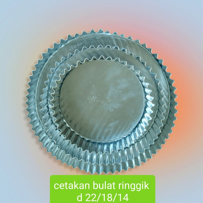 

Baru Loyang Cetakan Bulat Ringgik Set Ukuran D 22 18 14 Mz