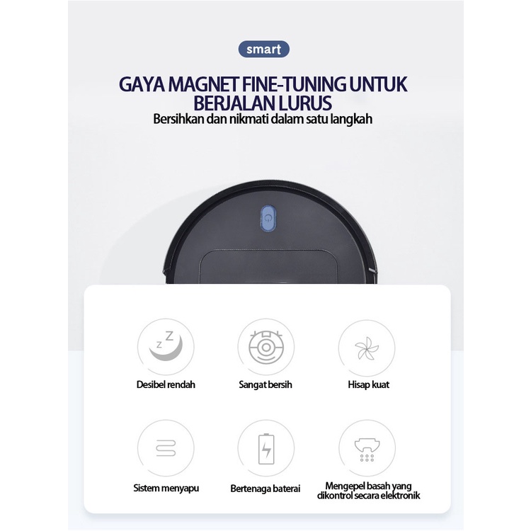 menyapu, mengepel, dan menyedot debu 3-in-1 Vacum Robot Pembersih Debu Lantai Smart Vakum Vacuum Cleaner