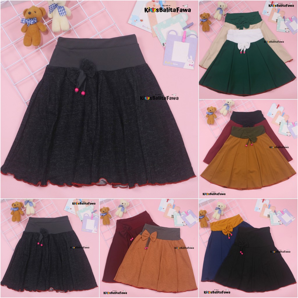 [POLOS] Rok Pita Bianca uk 6-7 Tahun / Skirt Pendek Anak Cewek Perempuan Polos Import Best Quality