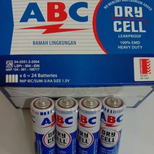 Batu Baterai ABC Kecil Baterai ABC AA 1 Box isi 24 pcs