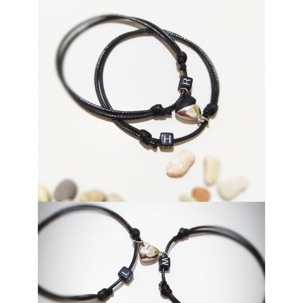 [2 PCS] GELANG TALI COUPLE MAGNET/GELANG COUPLE INISIAL