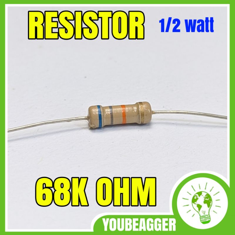 Resistor 68K ohm 1/2 watt