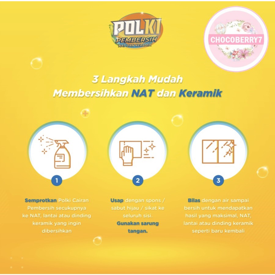 POLKI Pembersih Nat dan Keramik 500ml / Cairan Pembersih Keramik
