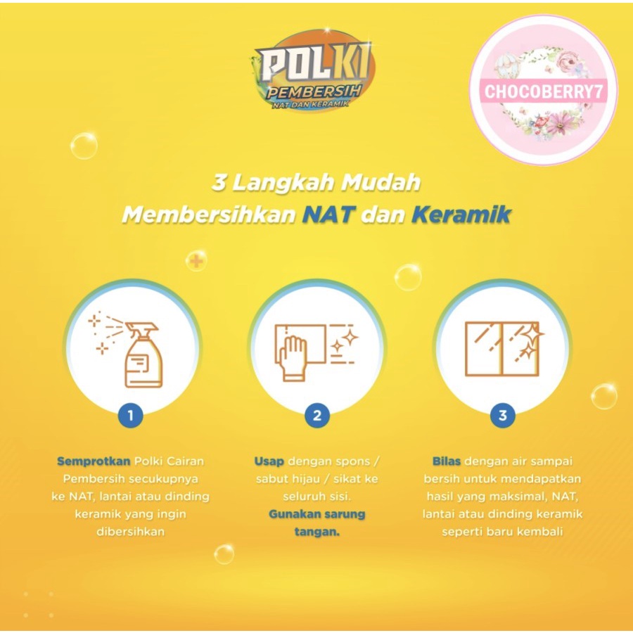 POLKI Pembersih Nat dan Keramik 500ml / Cairan Pembersih Keramik