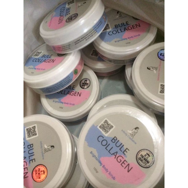 Bule Collagen Brightening Body Scrub Badan Bule Collagen