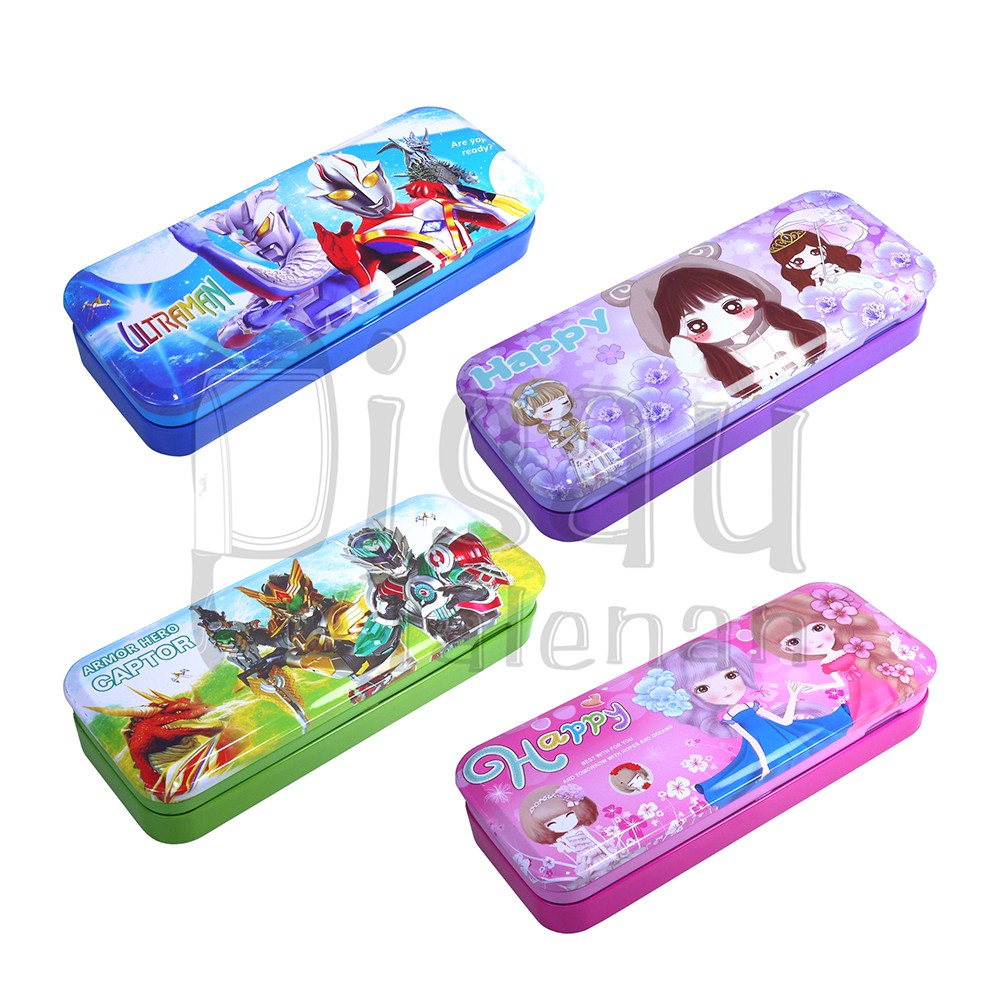 

AD029 Kotak Pensil Kaleng Fancy 2 Tingkat