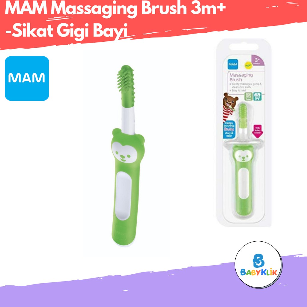 MAM Massaging Brush (3m+) - Sikat Gigi Bayi