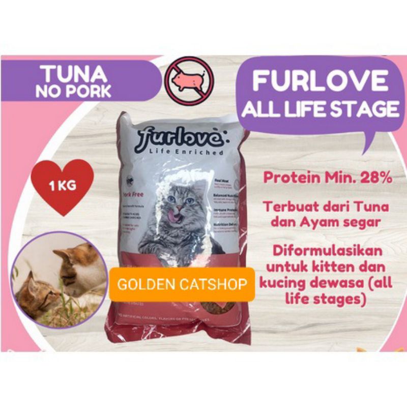 FURLOVE CAT FOOD 1 KG / MAKANAN KUCING FRESH PACK 1 KG