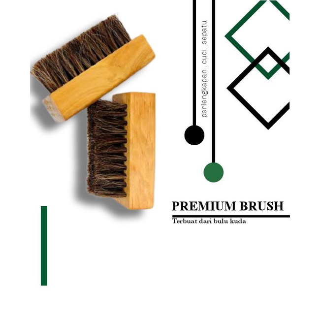 Sikat sepatu bulu kuda atau premium brush 9 x 5 x 4 cm