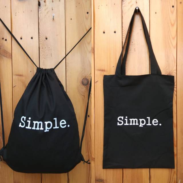 TOTEBAG / STRING BAG RANSEL SERUT SABLON SIMPLE | KIIYOOMII ||