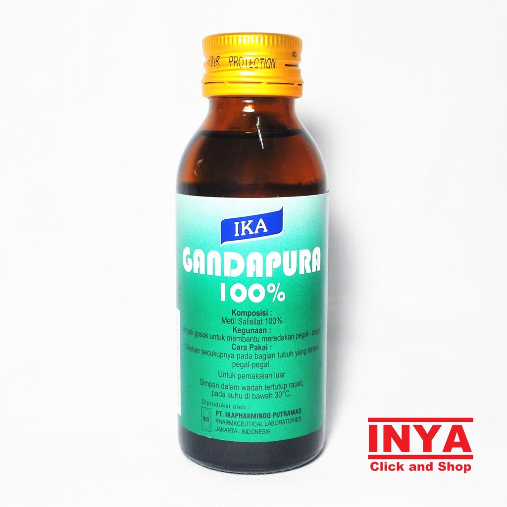 GANDAPURA IKA 100ml 100% WINTERGREEN OIL - Minyak Gosok - Liniment Oil - Pijat