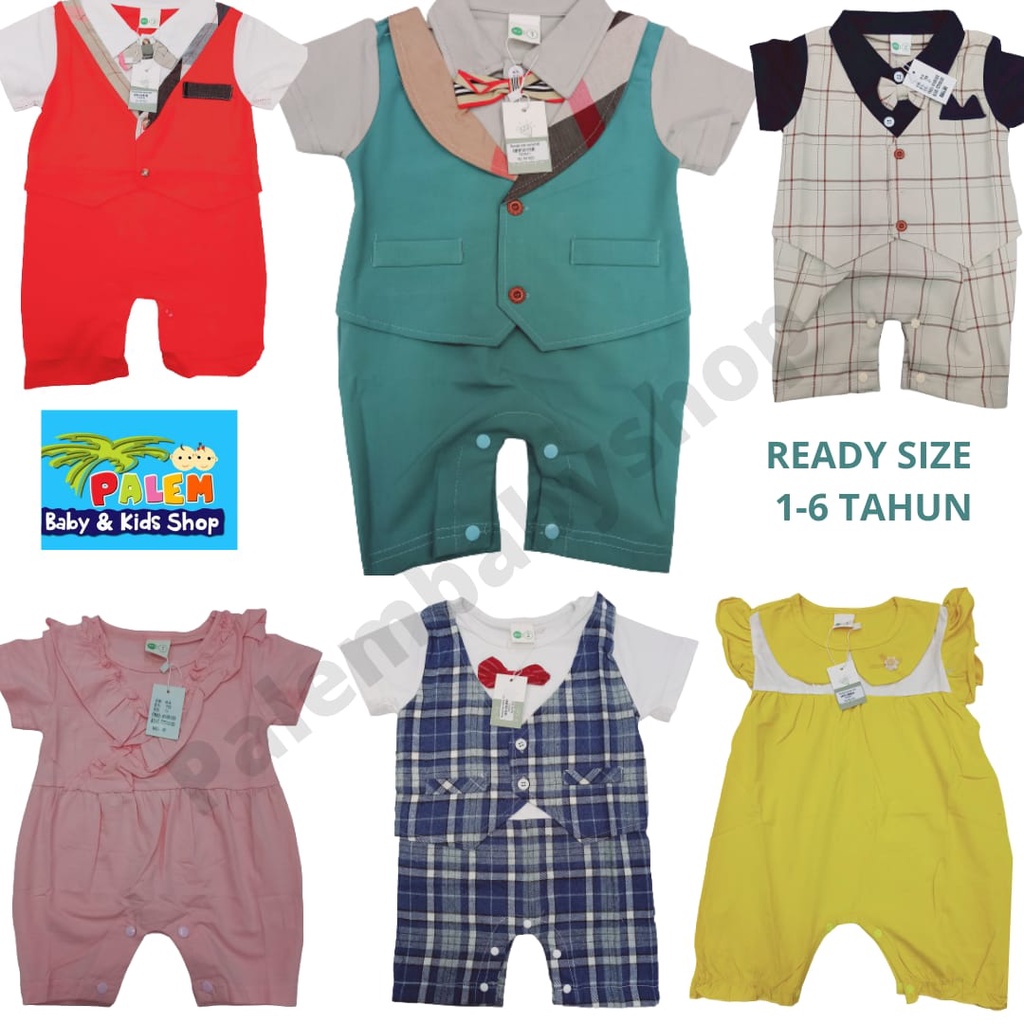 baju romper anak perempuan &amp; laki laki terbaru usia 1-6 tahun