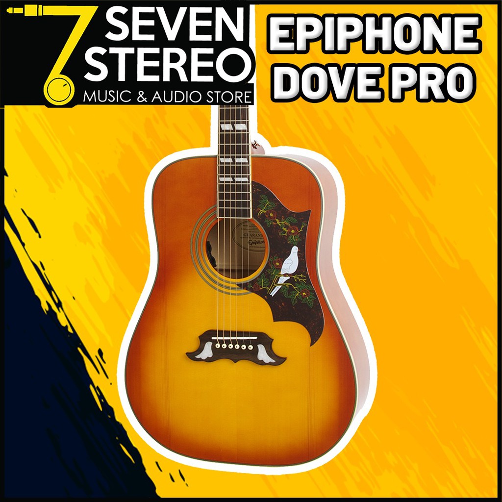 Epiphone Dove Pro Acoustic Electric Guitar RW Neck Violinburst