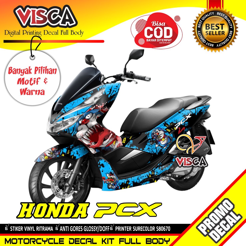 Decal Pcx Full Body Stiker Pcx Full Body Dekal Pcx Full Body Decal Pcx 150 Doraemon Zombie 2