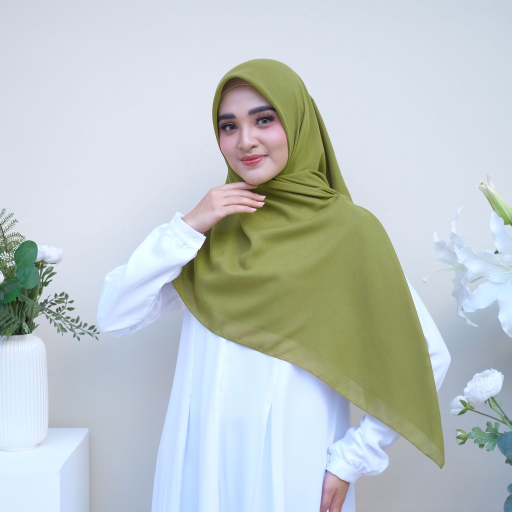 Hijab Segiempat Polycotton Scarf Premium Part 1 Hazel by MIZA-Pickle