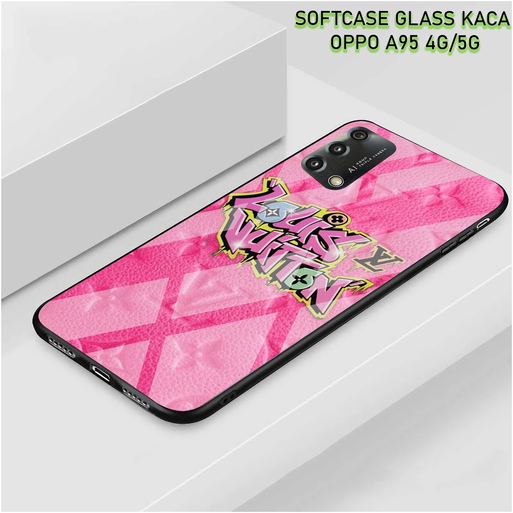 Softcase Glass Kaca OPPO A95 [4G]- Case Hp Pelindung Handphone OPPO A95 [5G] [ A25]
