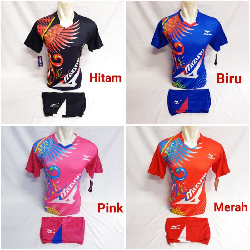 Baju olahraga kaos setelan bola volly mizuno PRINTING
