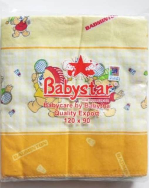 6pcs_ bedong babystar JUMBO 120 × 90 cm / kain pernel bayi / bedongan bayi / alas ompol bayi