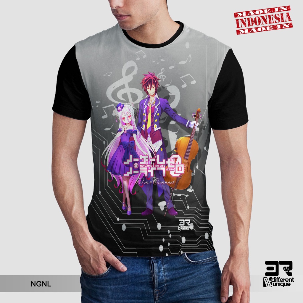 [ COD ] KAOS PRINTING GAMBAR ANIME NO GAME NO LIFE NGNL - BAJU KARTUN ANIMASI FILM MOVIE MANGA DISTR